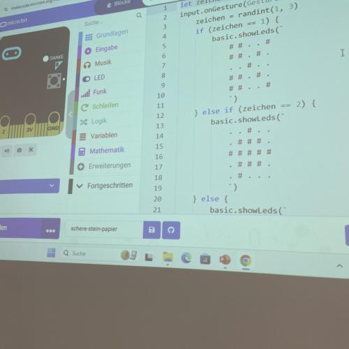 Microbit Workshop Klasse Forschung / Mint MS Reichenau